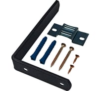 Стеновой держатель для шины Эскар металл, 15 см, черный 20815