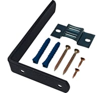 Стеновой держатель для шины Эскар металл, 12 см, черный 20812