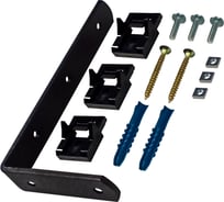 Настенный держатель Эскар 15 см, 3 отверстия, черный, 1 комплект 21815