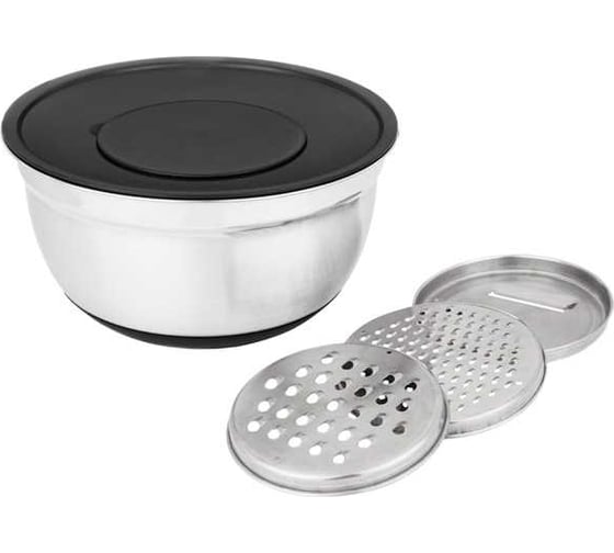 Миска Agness 6 в 1, с крышкой, с 3-мя съемными терками 880-128