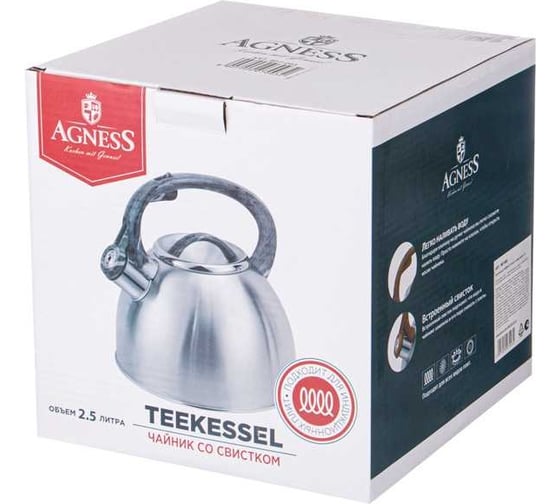 Чайник Agness со свистком 2.5 л  907-095