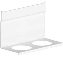 Держатель для 2-х стаканов MAKMART 280x130x180мм отделка белый бархат, матовый RS.1A.3019.9016