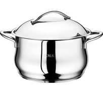 Стальная кастрюля OMS collection, крышка стальная, размер 18x11 см 2,7 л 2027-18-11