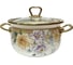 Эмалированная кастрюля OMS collection Пионы диаметр 22 5,0 л, цвет белый, цвет ручек золото 1012-PN-22-Gd 1