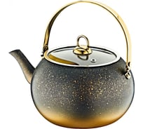 Чайник OMS collection с антипригарным покрытием, размер XL - 3 л, цвет черный/золотой 8212-XL-Gd