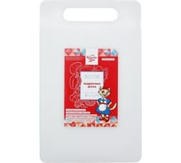 Разделочная доска Кошкин Дом пластик, 40x25x0,5 см, белая 50-19-016