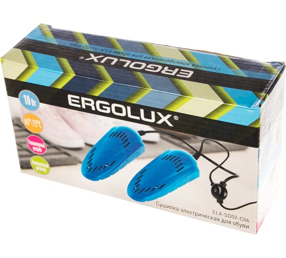 Синяя электрическая сушилка для обуви ERGOLUX ELX-SD02-C06 13980