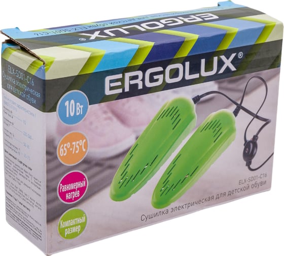 Салатовая электрическая сушилка для детской обуви ERGOLUX ELX-SD01-C16 13979