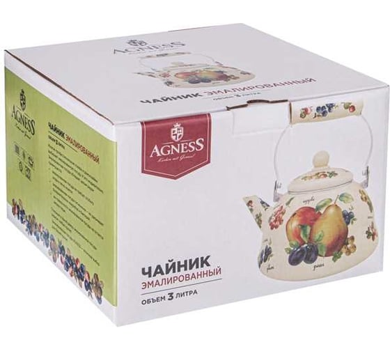 Эмалированный чайник Agness серия МАКИ 934-447