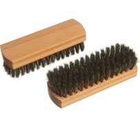 Щетка для обуви YOZHIK натуральная щетина, черная, размер 125x40x16 мм, 107 пучков арт. Б/022