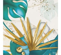 Картина Fbrush Тропические листья с золотом 2 30x30 см kt35-13986