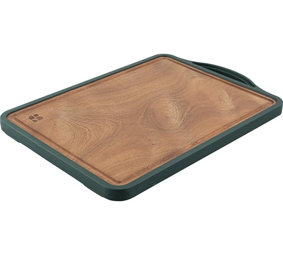 Разделочная доска из пшеничного волокна и черного дерева Smart Solutions Arlett 44.5x30.5 см, темно-зеленая SS000038
