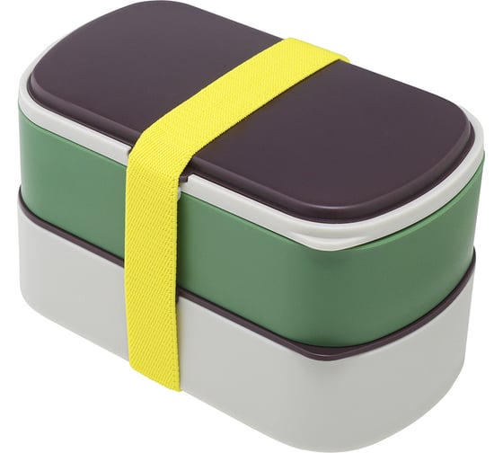Ланч-бокс с приборами Smart Solutions Food Time 1 л, зеленый/серый SS-LBDL-PP-GRN-1 1