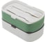 Ланч-бокс с приборами Smart Solutions Food Time 1 л, зеленый/серый SS-LBDL-PP-GRN-1 6