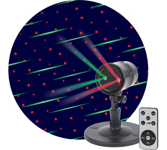 Laser-проектор ЭРА ENIOP01 Метеоритный дождь, мультирежим, 2 цвета, 220V Б0041642
