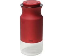 Банка для сыпучих продуктов BRADEX TAC 1100мл, красная TK 0406