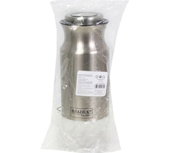 Банка для сыпучих продуктов BRADEX TAC 840 мл, серебряная TK 0403