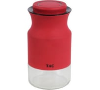 Банка для сыпучих продуктов BRADEX TAC 840 мл, красная TK 0404