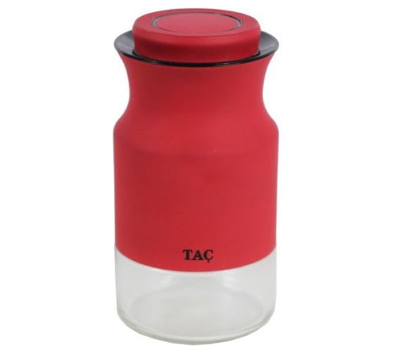 Банка для сыпучих продуктов BRADEX TAC 840 мл, красная TK 0404