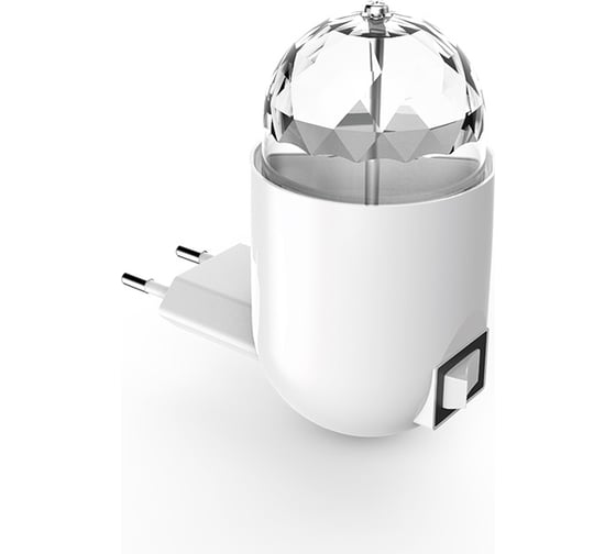 Розеточный светильник с фиксированной проекцией Gauss диско, 3W, белый DIY0041