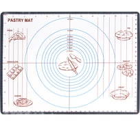 Мат для выпечки с разметкой S-CHIEF силикон, 44.5x61.5 см, 1 шт. SHF-0126 695112