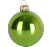 Набор новогодних шаров MOROZCO 75 мм, 4 шт., зеленый глянец ТН75107