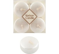 Плавающая свеча MIR LIGHT h25 мм, d50 мм, 4 шт./уп., жемчужная "Horizon Candles" СС-77285