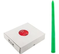 Коническая свеча MIR LIGHT h250 мм, d19 мм, 51 шт./уп., эконом, зеленая "Horizon Candles" СС-68821