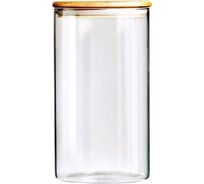 Стеклянная банка Appetite круглая 2000 мл бамбуковая крышка studio BM2012-3R