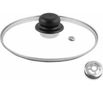 Стеклянная крышка Appetite с металлическим ободом, пластиковой кнопкой с усиленным пароотводом 20 см GF20P