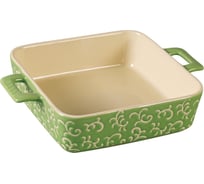 Керамическая форма appetite квадратная, 32x23x7 см, зеленый YR100035А-12.5