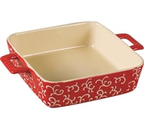 Керамическая форма appetite квадратная, 26x19x6 см, красный YR100035Q-10