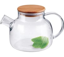 Заварочный чайник Appetite стекло 1,0 л бамбуковая крышка studio BMT-1000