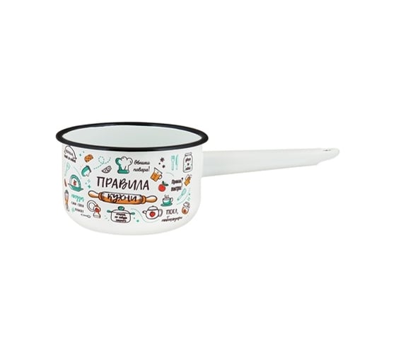 Ковш Appetite эмаль 1,5 л цилиндрический без крышки правила кухни 550002896