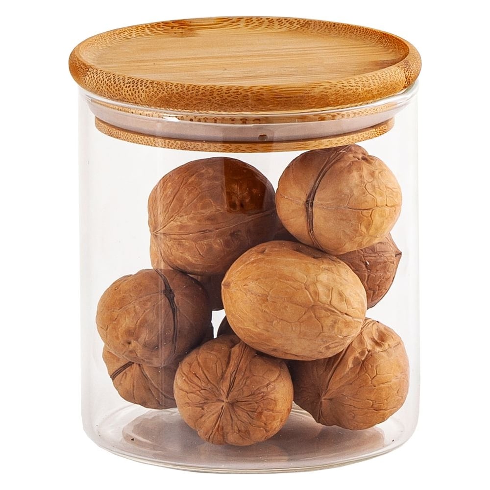 Стеклянная банка Appetite круглая 550 мл бамбуковая крышка штаб studio ...