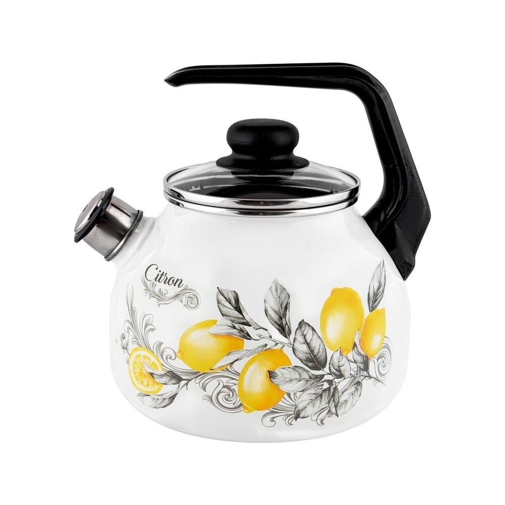 Эмалированный чайник со свистком appetite 3 л, citron 550003009 ...