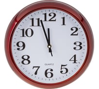 Настенные часы ООО Комус диаметр 30 см, корпус пластик, махагон, арт.wx006 1724166