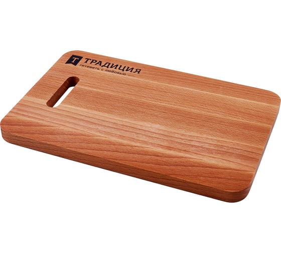 Разделочная доска Традиция готовить с любовью, бук, 29x19x1,6 см 01-2т