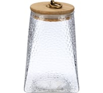Банка Regent inox стеклянная, с бамбуковой крышкой, 950 мл, linea ciottolo 93-HO-CI-01-950