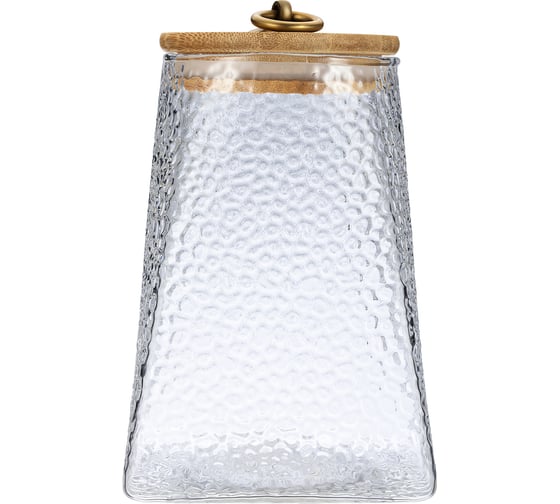 Банка Regent inox стеклянная, с бамбуковой крышкой, 950 мл, linea ciottolo 93-HO-CI-01-950