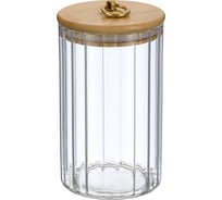 Банка Regent inox стеклянная, с бамбуковой крышкой, 800 мл, linea torre 93-HO-TO-01-800
