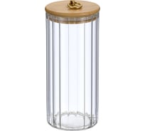 Банка Regent inox стеклянная, с бамбуковой крышкой, 1100 мл, linea torre 93-HO-TO-01-1100