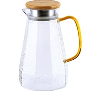Стеклянный кувшин appetite studio 1.5 л, бамбуковая крышка, рифленый BMHG1500