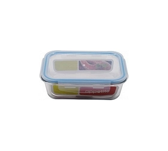 Стеклянный контейнер appetite прямоугольный, 1040 мл, синий SL1040RB