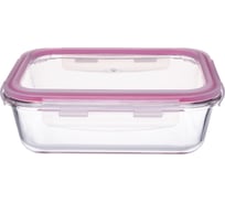 Стеклянный контейнер appetite прямоугольный, 640 мл, розовый SL640RF