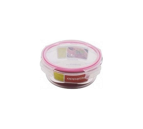 Стеклянный контейнер appetite круглый, 950 мл, розовый SL950CF