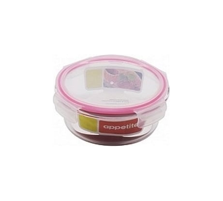 Стеклянный контейнер appetite круглый, 620 мл, розовый SL620CF