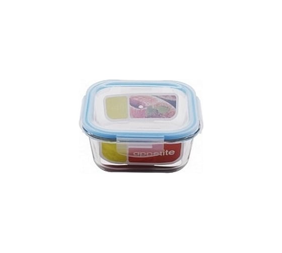 Стеклянный контейнер appetite квадратный, 800 мл, синий SL800SB