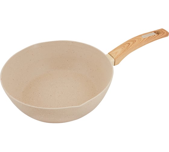 Сковорода с антипригарным покрытием appetite глубокая, 28 см, cream stone CR2281