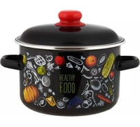 Эмалированная кастрюля appetite цилиндрическая, healthy food, 2 л 550003342
